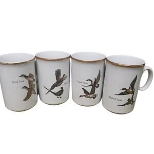 Vintage Gaming Bird Coffee Mugs • Goose Mallard Duck Pheasant • Made In England